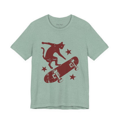 Skateboarding Cat
